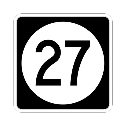 Iowa 27 (Iowa) (Road Sign) STICKER Vinyl Kiss-Cut Decal 3 Inch White - The Sticker Space