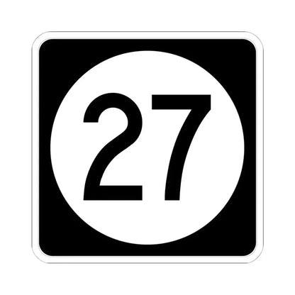 Iowa 27 (Iowa) (Road Sign) STICKER Vinyl Kiss-Cut Decal 6 Inch White - The Sticker Space