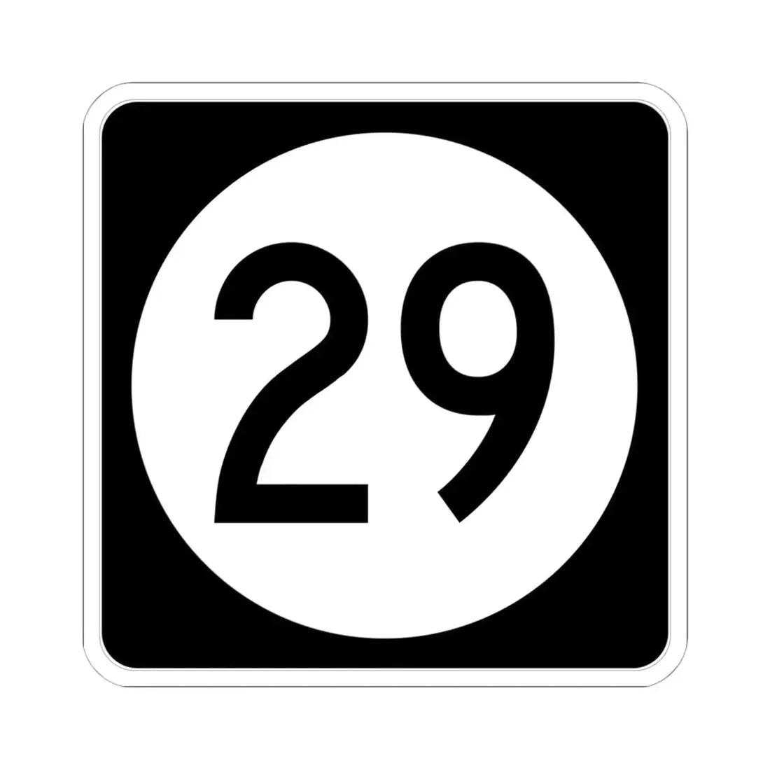 Iowa 29 (Iowa) (Road Sign) STICKER Vinyl Kiss-Cut Decal 6 Inch White - The Sticker Space