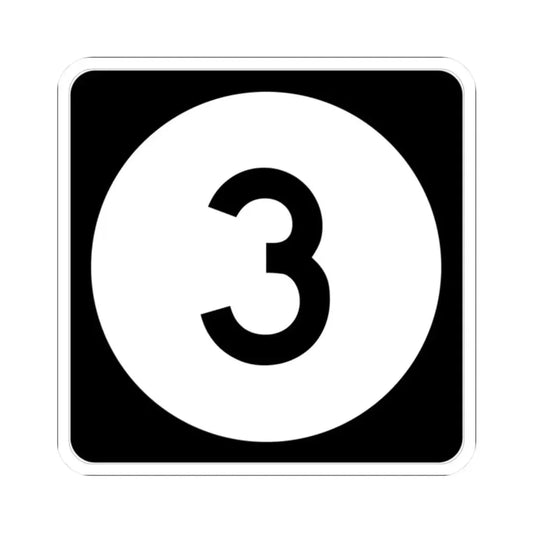 Iowa 3 (Iowa) (Road Sign) STICKER Vinyl Kiss-Cut Decal 2 Inch White - The Sticker Space