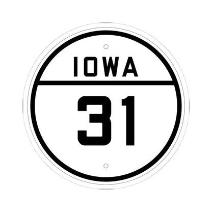 Iowa 31 1926 (Iowa) (Road Sign) STICKER Vinyl Kiss-Cut Decal 4 Inch White - The Sticker Space