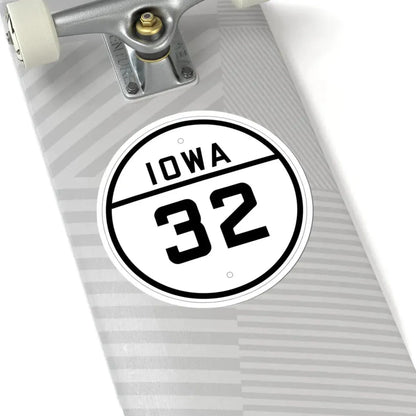 Iowa 32 1926 (Iowa) (Road Sign) STICKER Vinyl Kiss-Cut Decal - The Sticker Space
