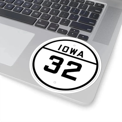 Iowa 32 1926 (Iowa) (Road Sign) STICKER Vinyl Kiss-Cut Decal - The Sticker Space