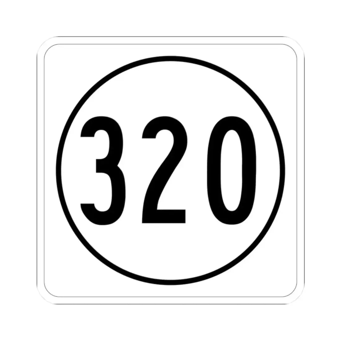 Iowa 320 1948 (Iowa) (Road Sign) STICKER Vinyl Kiss-Cut Decal 2 Inch White - The Sticker Space