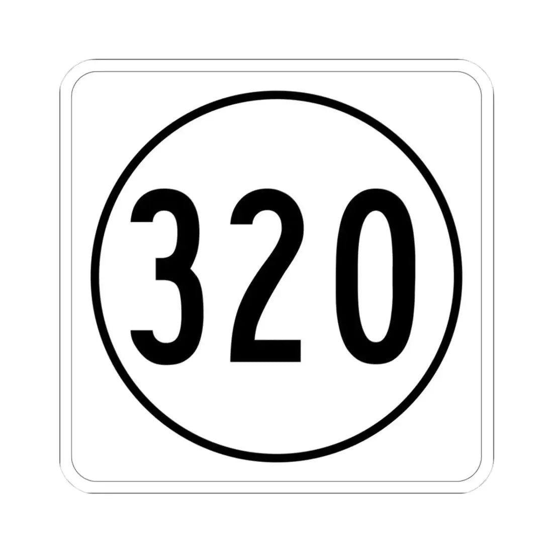 Iowa 320 1948 (Iowa) (Road Sign) STICKER Vinyl Kiss-Cut Decal 3 Inch White - The Sticker Space