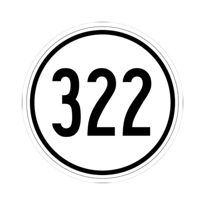 Iowa 322 1950 (Iowa) (Road Sign) STICKER Vinyl Kiss-Cut Decal 3 Inch White - The Sticker Space