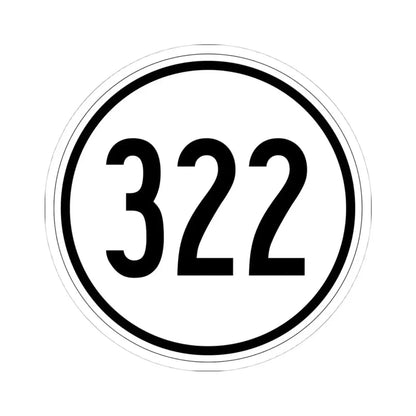 Iowa 322 1950 (Iowa) (Road Sign) STICKER Vinyl Kiss-Cut Decal 4 Inch White - The Sticker Space