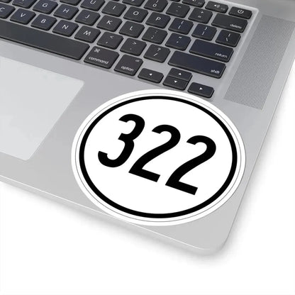 Iowa 322 1950 (Iowa) (Road Sign) STICKER Vinyl Kiss-Cut Decal - The Sticker Space