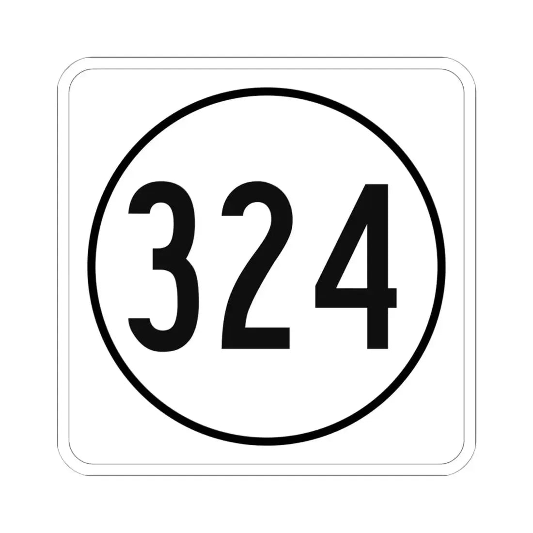 Iowa 324 1948 (Iowa) (Road Sign) STICKER Vinyl Kiss-Cut Decal 6 Inch White - The Sticker Space