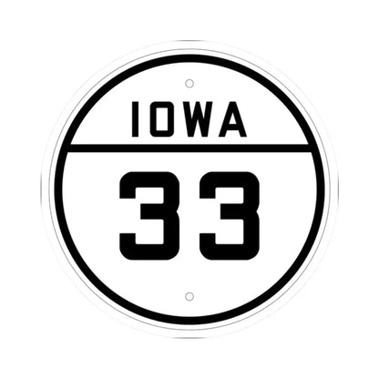 Iowa 33 1926 (Iowa) (Road Sign) STICKER Vinyl Kiss-Cut Decal 2 Inch White - The Sticker Space