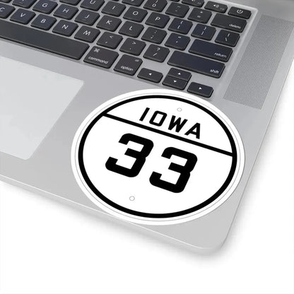 Iowa 33 1926 (Iowa) (Road Sign) STICKER Vinyl Kiss-Cut Decal - The Sticker Space