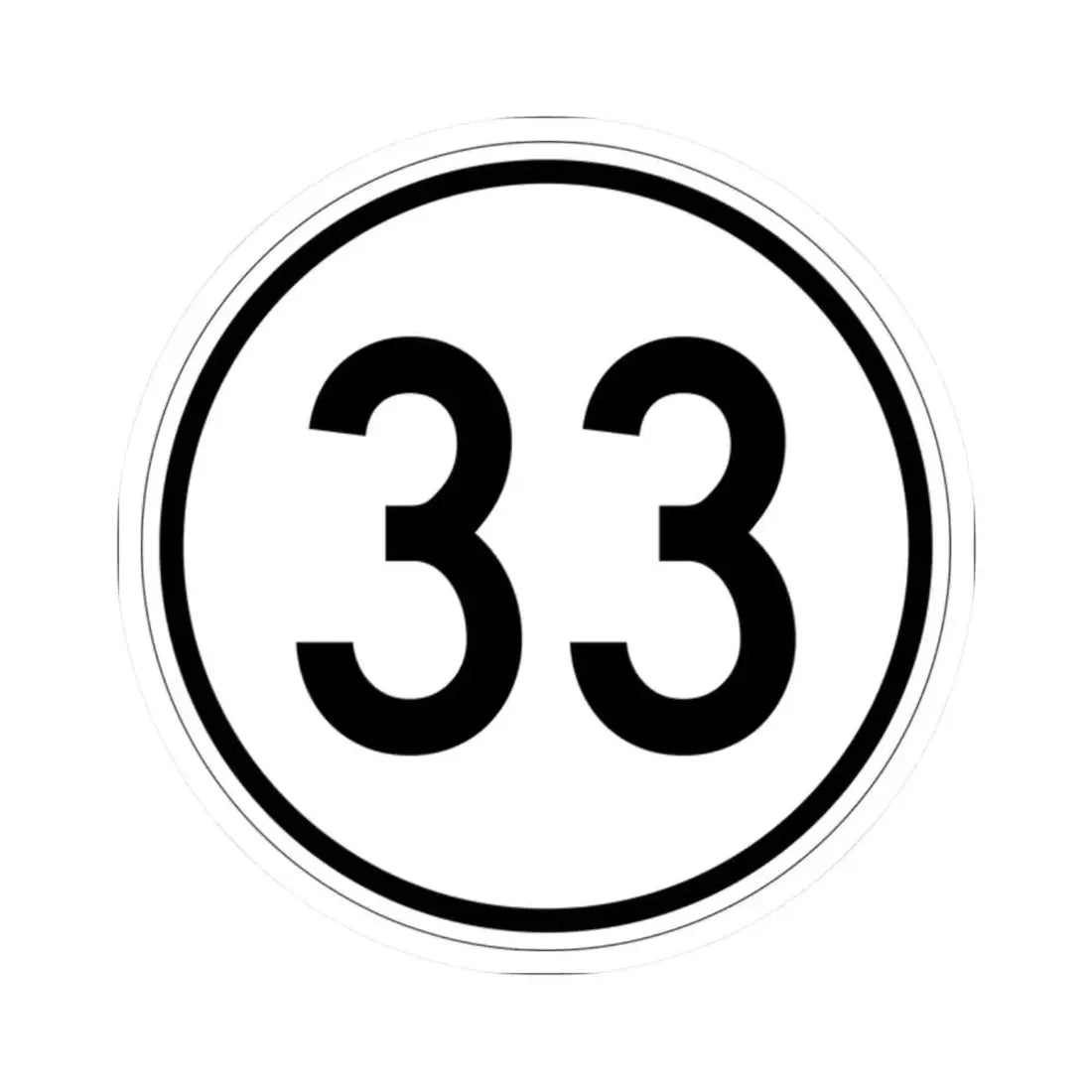 Iowa 33 1950 (Iowa) (Road Sign) STICKER Vinyl Kiss-Cut Decal 2 Inch White - The Sticker Space