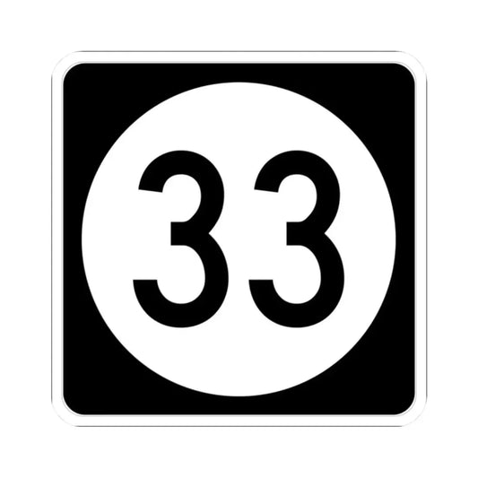 Iowa 33 (Iowa) (Road Sign) STICKER Vinyl Kiss-Cut Decal 2 Inch White - The Sticker Space