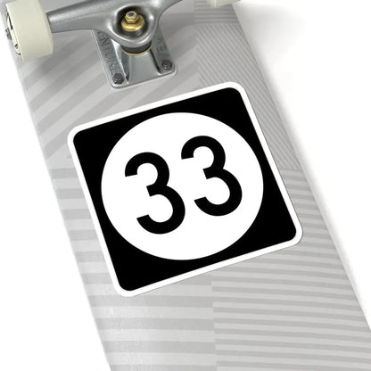 Iowa 33 (Iowa) (Road Sign) STICKER Vinyl Kiss-Cut Decal - The Sticker Space
