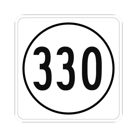 Iowa 330 1948 (Iowa) (Road Sign) STICKER Vinyl Kiss-Cut Decal 2 Inch White - The Sticker Space