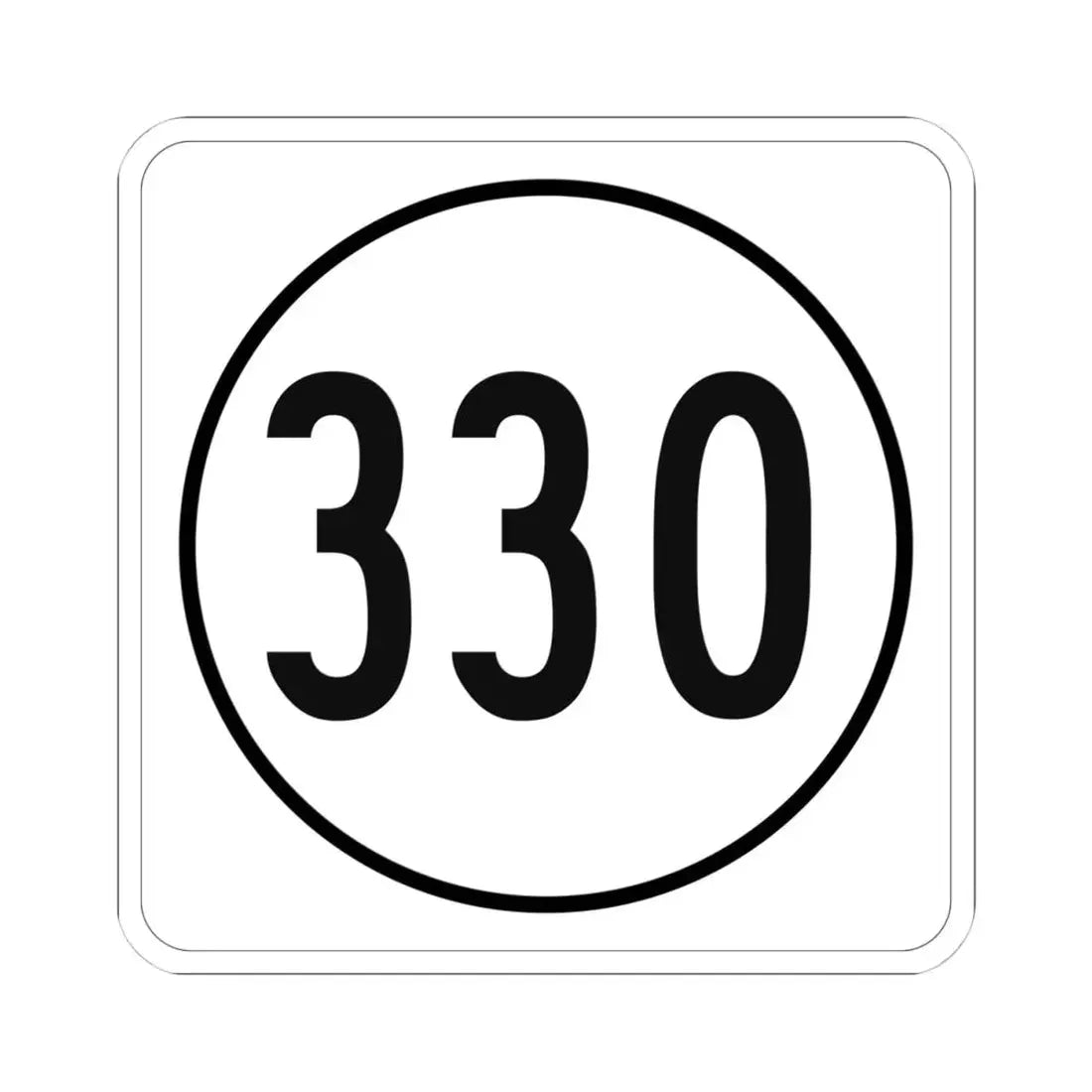 Iowa 330 1948 (Iowa) (Road Sign) STICKER Vinyl Kiss-Cut Decal 4 Inch White - The Sticker Space