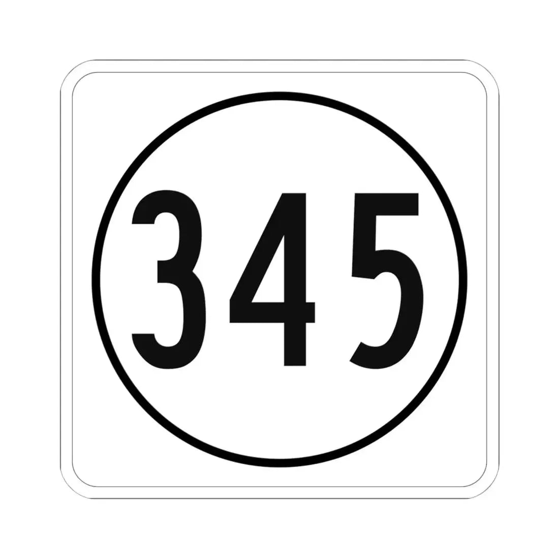 Iowa 345 1948 (Iowa) (Road Sign) STICKER Vinyl Kiss-Cut Decal 6 Inch White - The Sticker Space