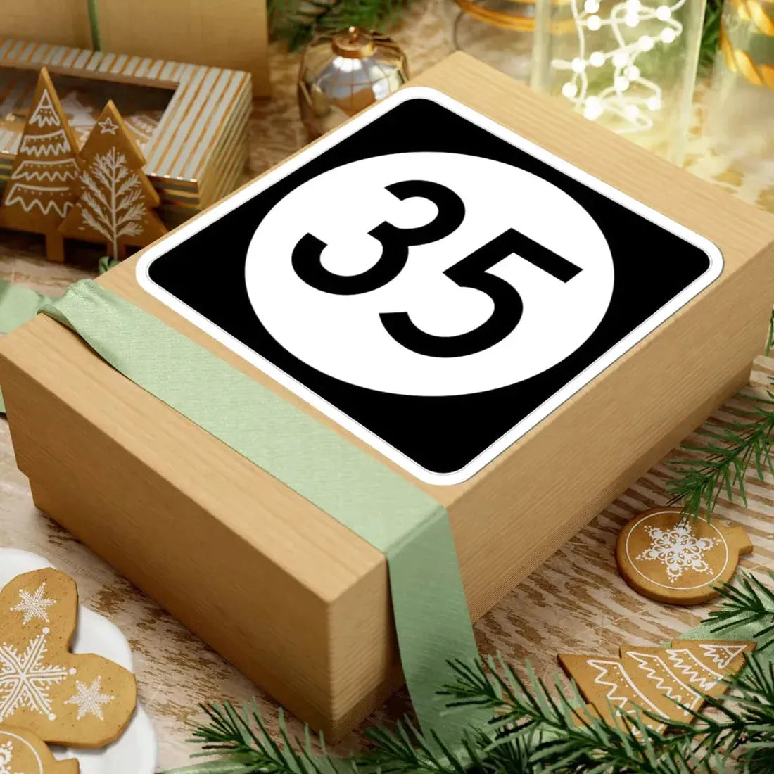 Iowa 35 (Iowa) (Road Sign) STICKER Vinyl Kiss-Cut Decal - The Sticker Space