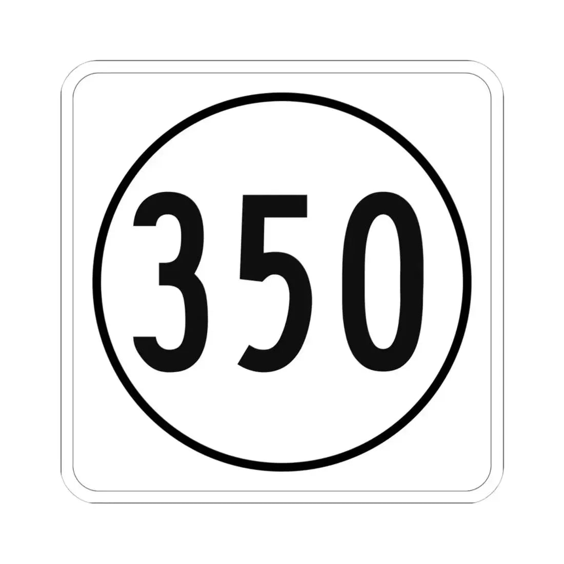 Iowa 350 1948 (Iowa) (Road Sign) STICKER Vinyl Kiss-Cut Decal 4 Inch White - The Sticker Space