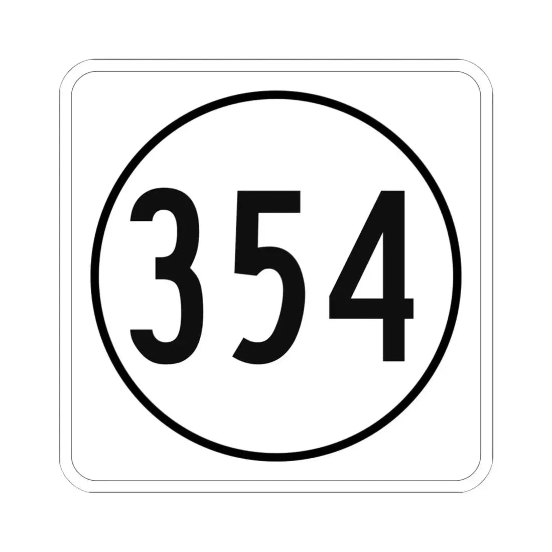 Iowa 354 1948 (Iowa) (Road Sign) STICKER Vinyl Kiss-Cut Decal 6 Inch White - The Sticker Space