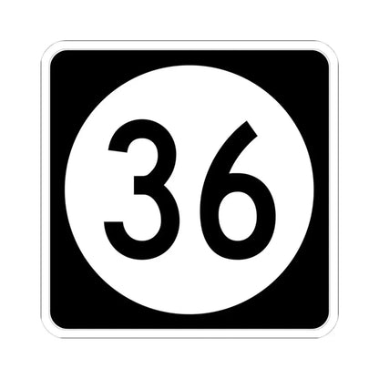 Iowa 36 (Iowa) (Road Sign) STICKER Vinyl Kiss-Cut Decal 4 Inch White - The Sticker Space
