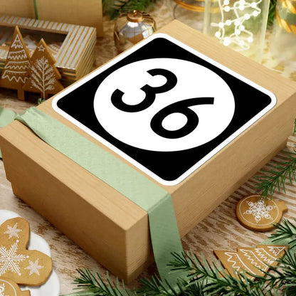 Iowa 36 (Iowa) (Road Sign) STICKER Vinyl Kiss-Cut Decal - The Sticker Space