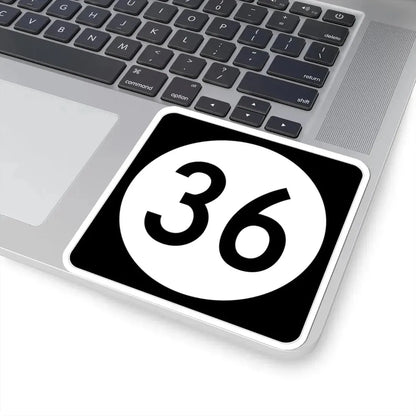 Iowa 36 (Iowa) (Road Sign) STICKER Vinyl Kiss-Cut Decal - The Sticker Space