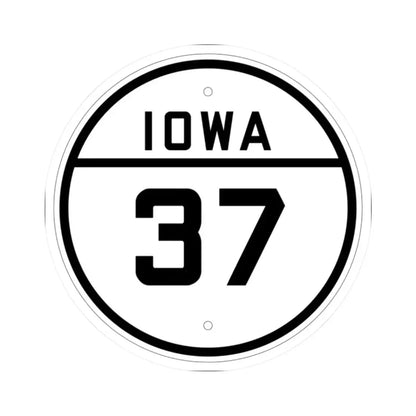 Iowa 37 1926 (Iowa) (Road Sign) STICKER Vinyl Kiss-Cut Decal 2 Inch White - The Sticker Space