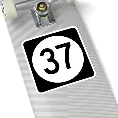 Iowa 37 (Iowa) (Road Sign) STICKER Vinyl Kiss-Cut Decal - The Sticker Space