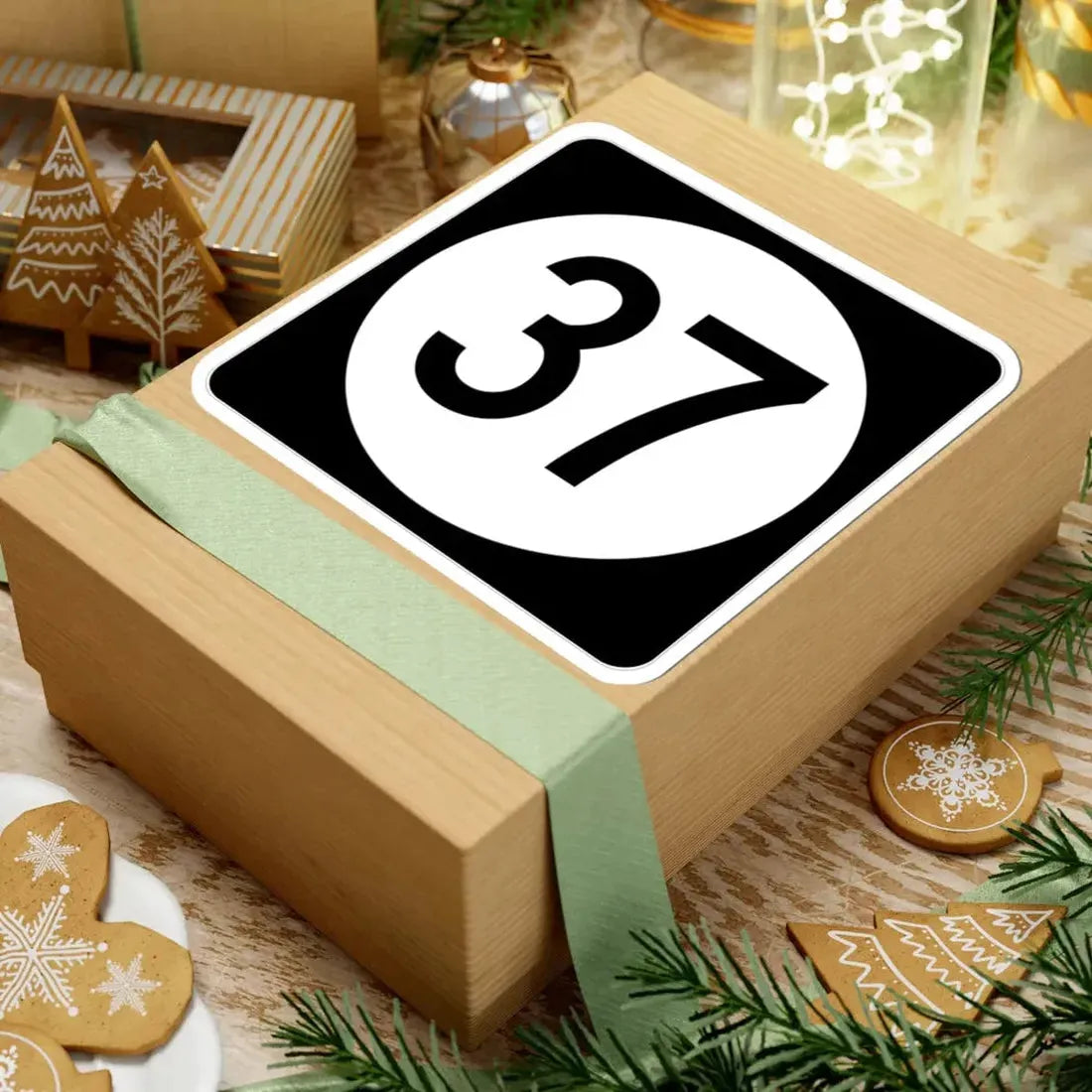 Iowa 37 (Iowa) (Road Sign) STICKER Vinyl Kiss-Cut Decal - The Sticker Space