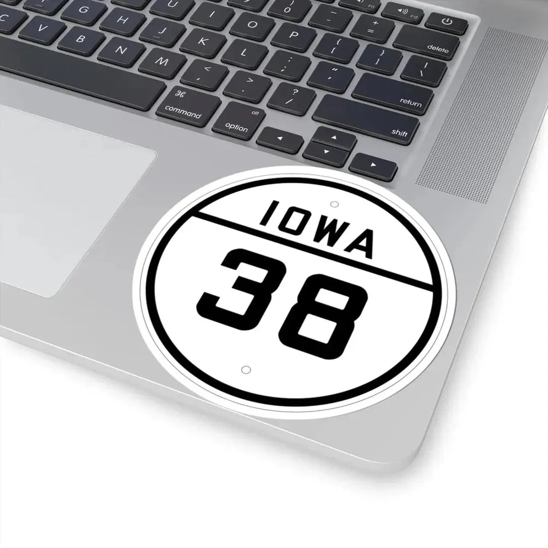 Iowa 38 1926 (Iowa) (Road Sign) STICKER Vinyl Kiss-Cut Decal - The Sticker Space