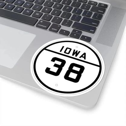 Iowa 38 1926 (Iowa) (Road Sign) STICKER Vinyl Kiss-Cut Decal - The Sticker Space