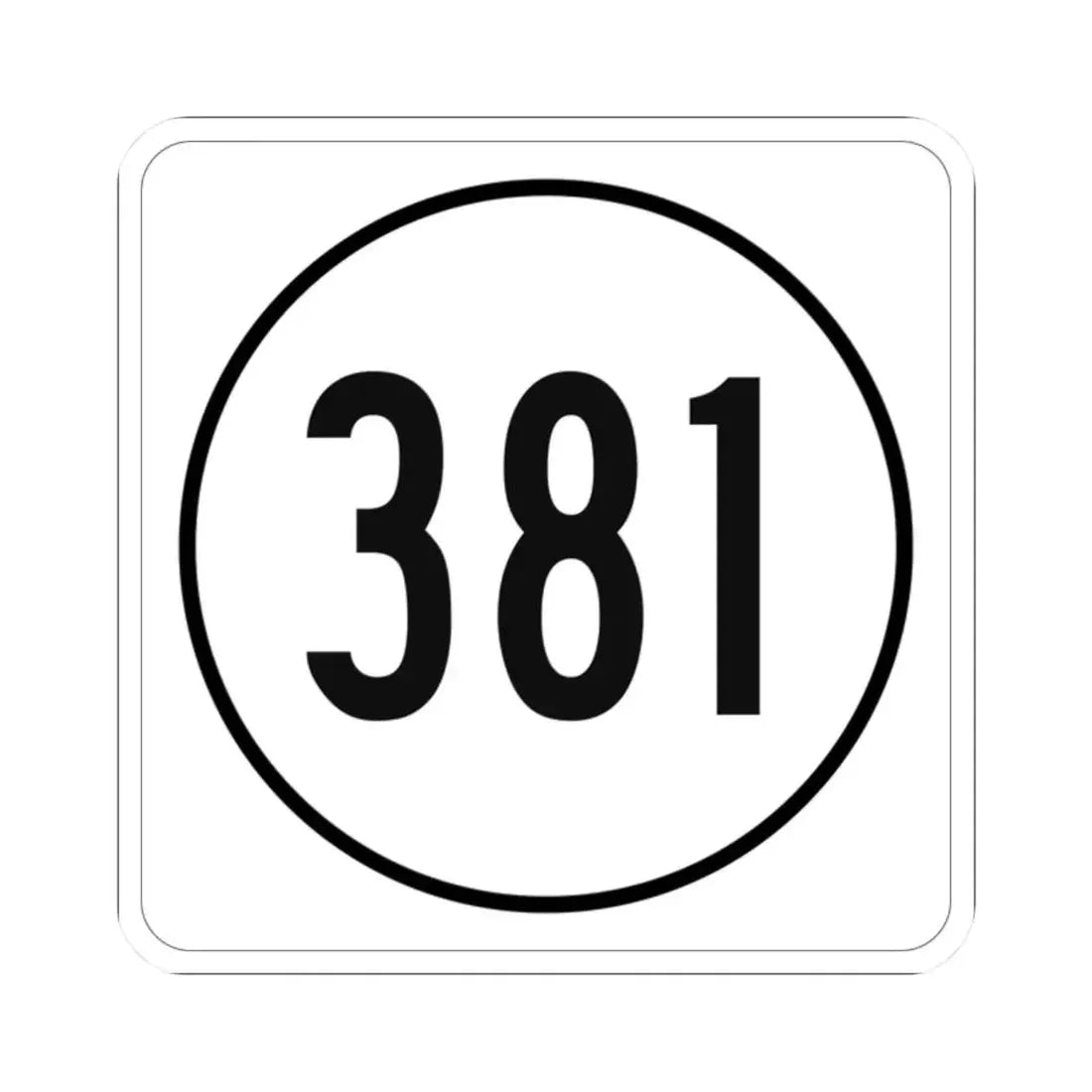 Iowa 381 1948 (Iowa) (Road Sign) STICKER Vinyl Kiss-Cut Decal 2 Inch White - The Sticker Space