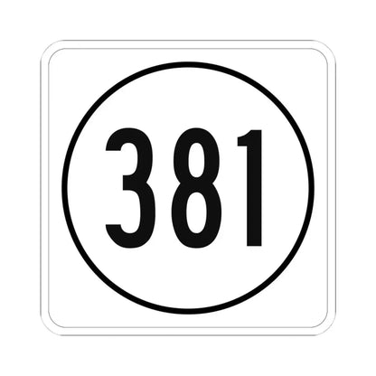 Iowa 381 1948 (Iowa) (Road Sign) STICKER Vinyl Kiss-Cut Decal 4 Inch White - The Sticker Space