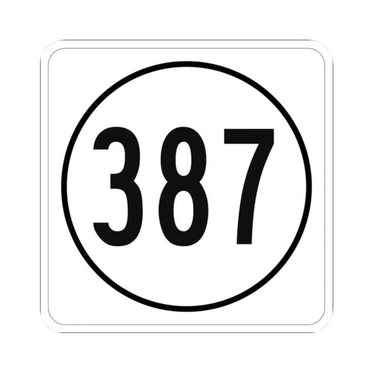 Iowa 387 1948 (Iowa) (Road Sign) STICKER Vinyl Kiss-Cut Decal 2 Inch White - The Sticker Space