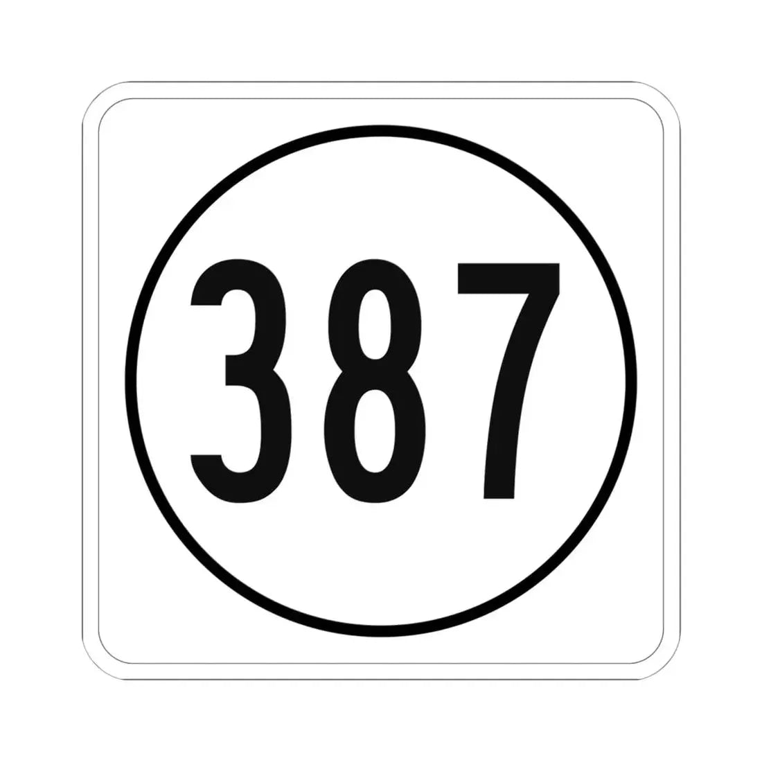 Iowa 387 1948 (Iowa) (Road Sign) STICKER Vinyl Kiss-Cut Decal 6 Inch White - The Sticker Space