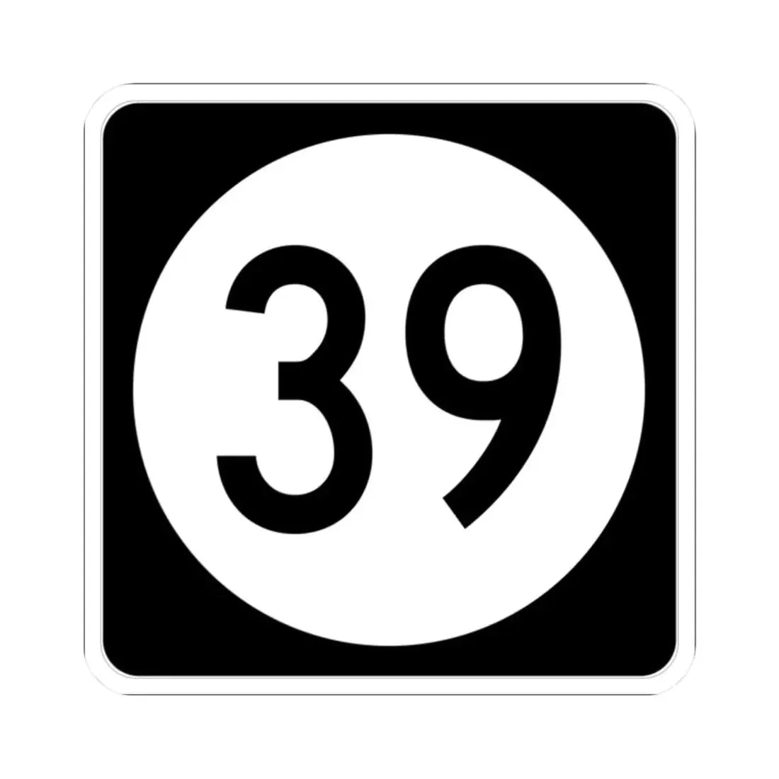 Iowa 39 (Iowa) (Road Sign) STICKER Vinyl Kiss-Cut Decal 2 Inch White - The Sticker Space