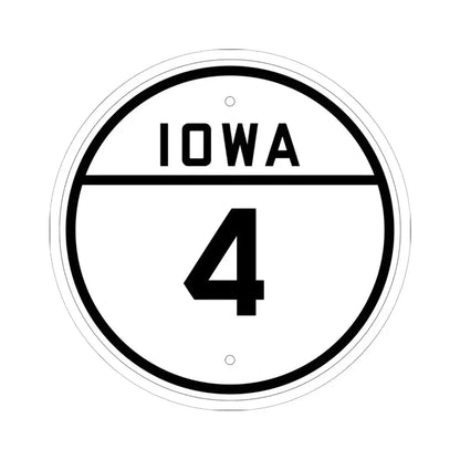 Iowa 4 1926 (Iowa) (Road Sign) STICKER Vinyl Kiss-Cut Decal 6 Inch White - The Sticker Space