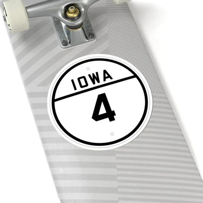 Iowa 4 1926 (Iowa) (Road Sign) STICKER Vinyl Kiss-Cut Decal - The Sticker Space