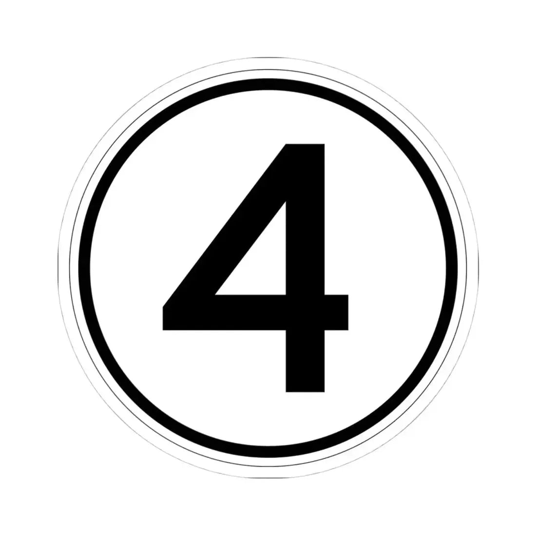 Iowa 4 1950 (Iowa) (Road Sign) STICKER Vinyl Kiss-Cut Decal 4 Inch White - The Sticker Space