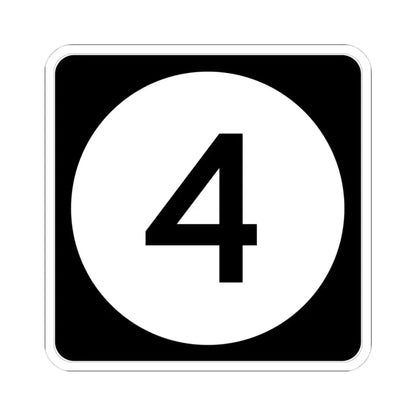 Iowa 4 (Iowa) (Road Sign) STICKER Vinyl Kiss-Cut Decal 4 Inch White - The Sticker Space