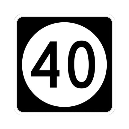 Iowa 40 (Iowa) (Road Sign) STICKER Vinyl Kiss-Cut Decal 4 Inch White - The Sticker Space