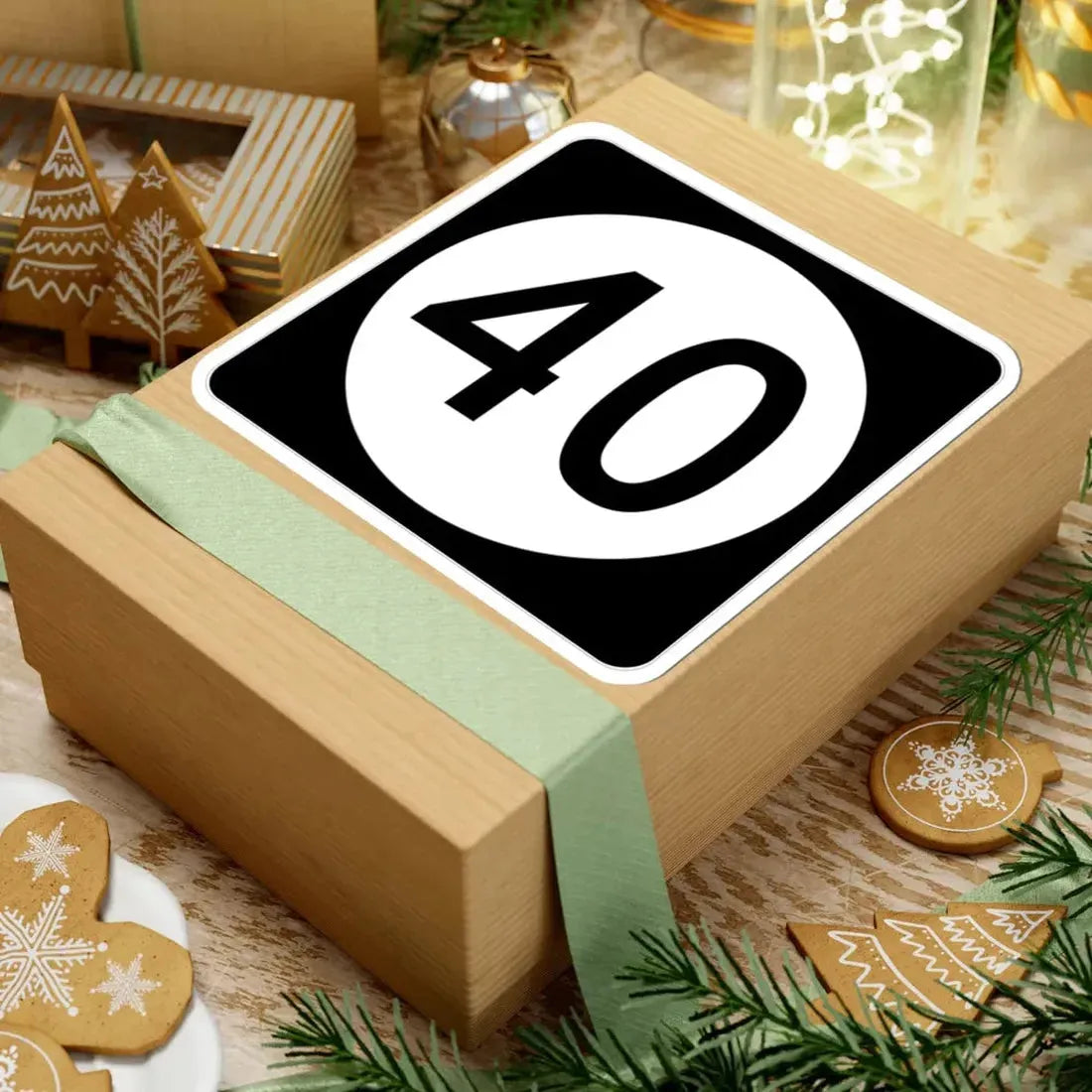 Iowa 40 (Iowa) (Road Sign) STICKER Vinyl Kiss-Cut Decal - The Sticker Space