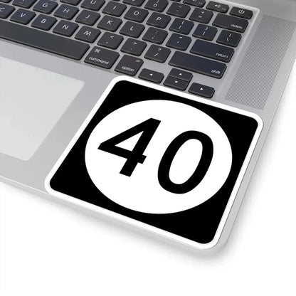 Iowa 40 (Iowa) (Road Sign) STICKER Vinyl Kiss-Cut Decal - The Sticker Space