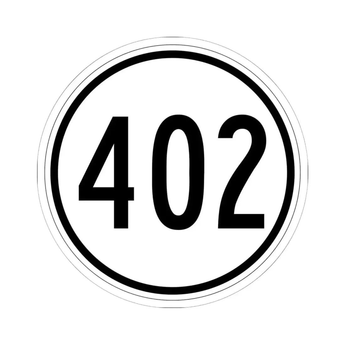 Iowa 402 1950 (Iowa) (Road Sign) STICKER Vinyl Kiss-Cut Decal 6 Inch White - The Sticker Space