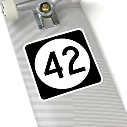 Iowa 42 (Iowa) (Road Sign) STICKER Vinyl Kiss-Cut Decal - The Sticker Space