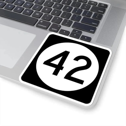 Iowa 42 (Iowa) (Road Sign) STICKER Vinyl Kiss-Cut Decal - The Sticker Space