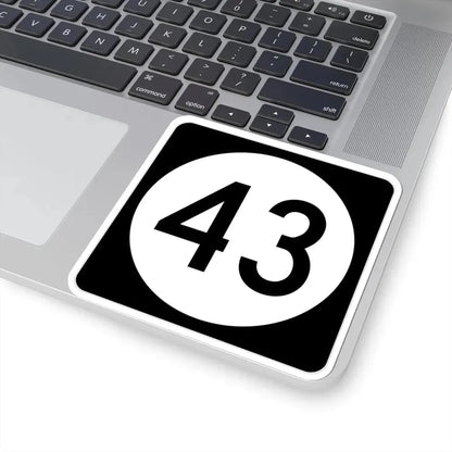 Iowa 43 (Iowa) (Road Sign) STICKER Vinyl Kiss-Cut Decal - The Sticker Space