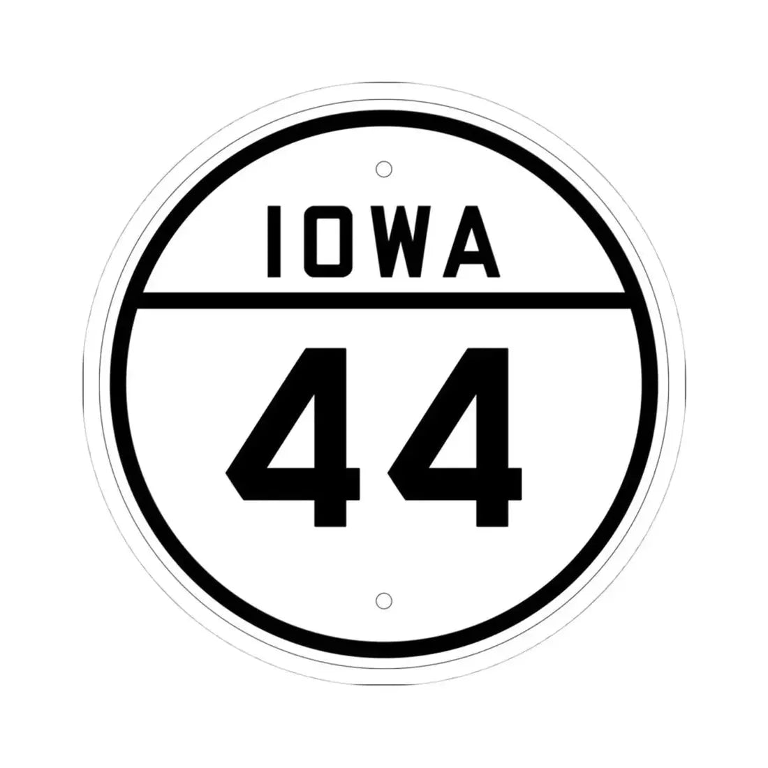 Iowa 44 1926 (Iowa) (Road Sign) STICKER Vinyl Kiss-Cut Decal 4 Inch White - The Sticker Space
