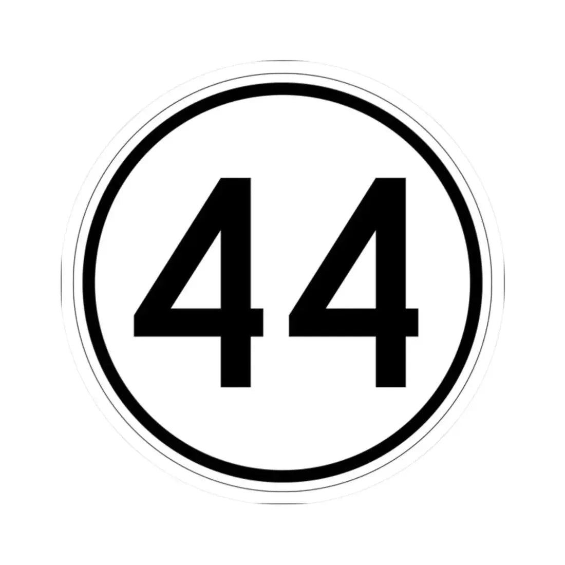 Iowa 44 1950 (Iowa) (Road Sign) STICKER Vinyl Kiss-Cut Decal 2 Inch White - The Sticker Space